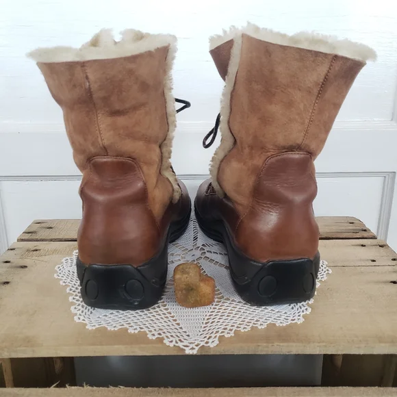 **SOLd*thankyou🌹Dansko Shearling Fur Lace-up Eskimo Mukluk Clog Boots•EU39 8.5 - Picture 11 of 13